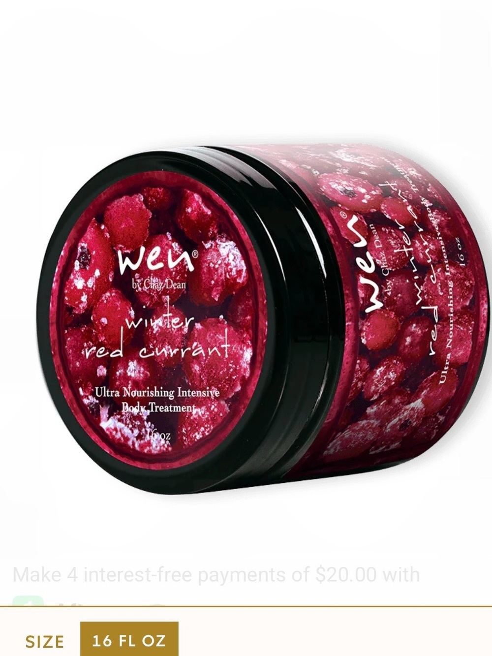 WEN Winter Red Currant Ultra Nourishing Body Treatment - Red, Black